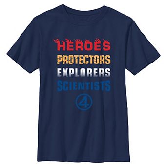 Boys 8-20 Marvel The Fantastic Four Members Aptitudes Graphic Tee
