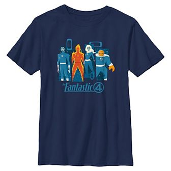 Boys 8-20 Marvel The Fantastic Four Poster Panels Graphic Tee