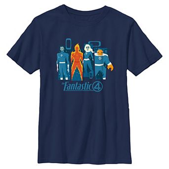 Boys 6-20 Marvel The Fantastic Four Poster Panels Graphic Tee