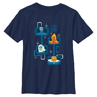 Boys 6-20 Marvel The Fantastic Four Busts Graphic Tee