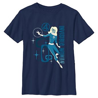 Boys 8-20 Marvel The Fantastic Four Invisible Woman Vintage Style Graphic Tee