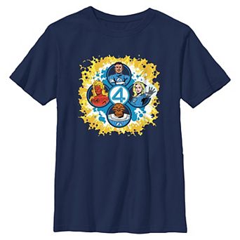 Boys 6-20 Marvel The Fantastic Four Hero's Stamps Graphic Tee