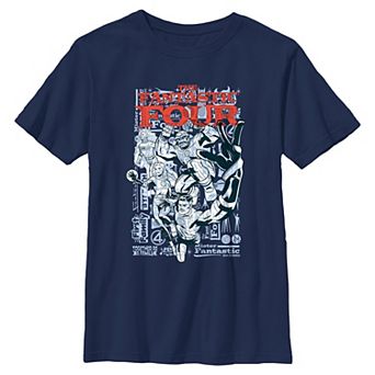 Boys 6-20 Marvel The Fantastic Four Together As Family Graphic Tee
