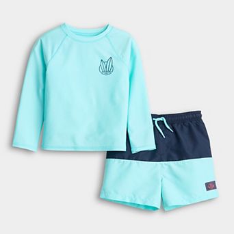 Baby & Toddler Jumping Beans® Colorblock Rashguard & Swim Suit Set