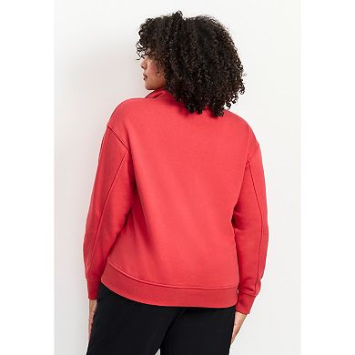 Avenue Women's Plus Size Piper Half-Zip Sweat Top