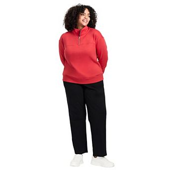 Avenue Women's Plus Size Piper Half-Zip Sweat Top