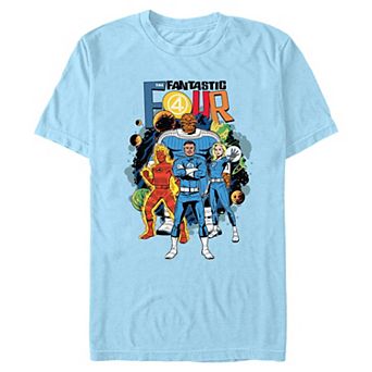 Men's Marvel The Fantastic Four: First Steps Comic Style Poster Graphic Tee