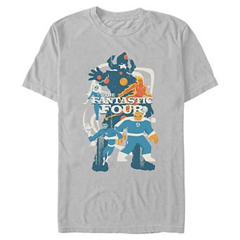 Men's Marvel The Fantastic Four: First Steps Protector Team And Galactus Graphic Tee