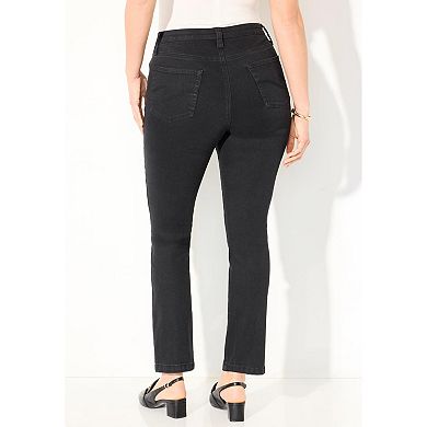 Catherines Women's Plus Size Petite Synergy Slimming Straight Leg Jean