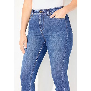 Catherines Women's Plus Size Petite Synergy Slimming Straight Leg Jean