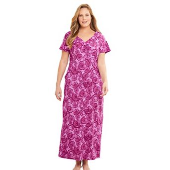 Avenue Women's Plus Size Body Ruche Maxi Gown