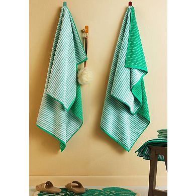 Town & Country 4-pc. Striped Reversible 100% Cotton Terry Towel Set