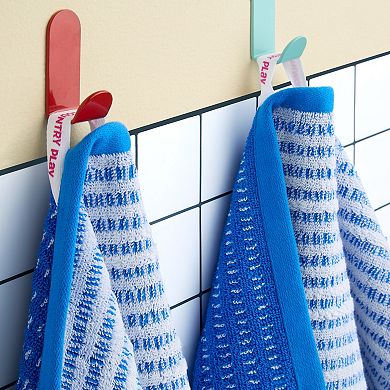 Town & Country 4-pc. Striped Reversible 100% Cotton Terry Hand Towel Set