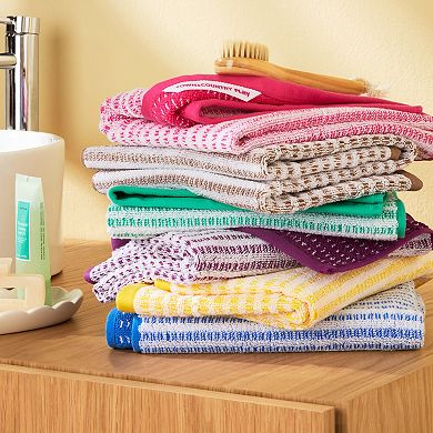 Town & Country 4-pc. Striped Reversible 100% Cotton Terry Hand Towel Set
