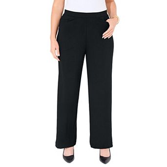 Catherines Women's Plus Size Ponte Wide Leg Pant