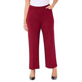 Catherines Women's Plus Size Ponte Wide Leg Pant