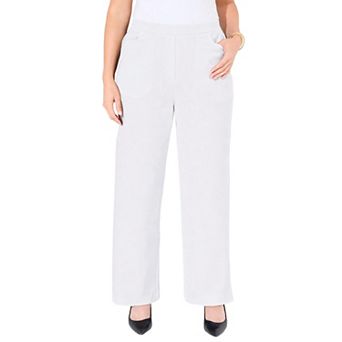 Catherines Women's Plus Size Ponte Wide Leg Pant