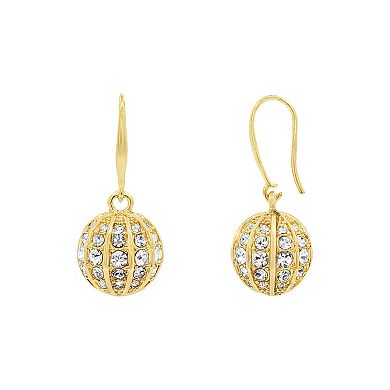 Emberly Gold-Tone Glass Simulated Stone Ball Drop Earrings