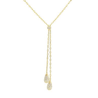 Emberly Gold-Tone Double Teardrop Y Necklace