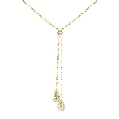 Emberly Gold-Tone Double Teardrop Y Necklace