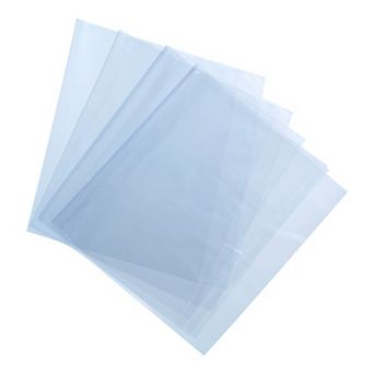 100 pc 12x8 Inch Shrink Wrap Bags, Blue Clear Heat Shrink Wrap for Gift Basket