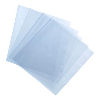 100 pc 14x7 Inch Shrink Wrap Bags, Blue Clear Heat Shrink Wrap for Gift Basket