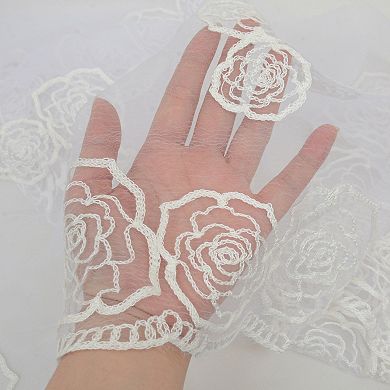 [頸帶/腰帶OK!!] SHEER GRID LACE SCARF/ 2色