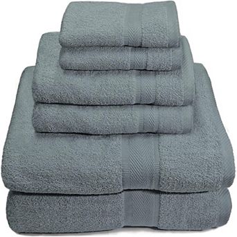 Designer Plush 6 pc 100% Cotton Towel Set