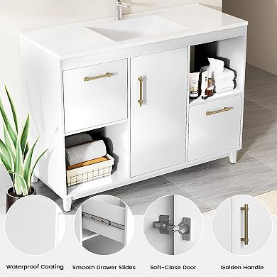 48-Inch Modern Bathroom Vanity with Sink,Ample Storage