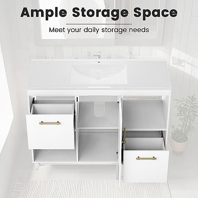 48-Inch Modern Bathroom Vanity with Sink,Ample Storage