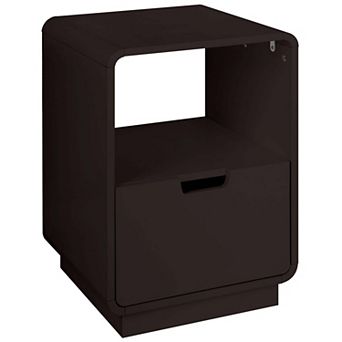 eHemco Contemporary Side Table End Table with Storage Drawer