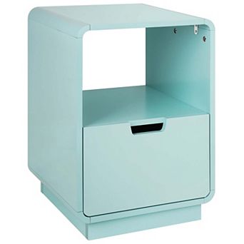 eHemco Contemporary Side Table End Table with Storage Drawer