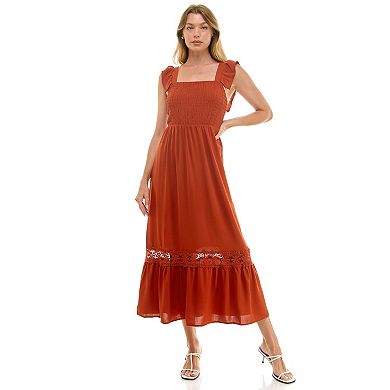 Juniors' Luxology Smocked Maxi Dress