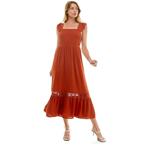 Женские платья Luxology Juniors' Luxology Smocked Maxi Dress