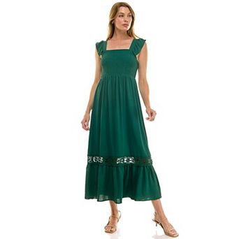 Juniors' Luxology Smocked Maxi Dress