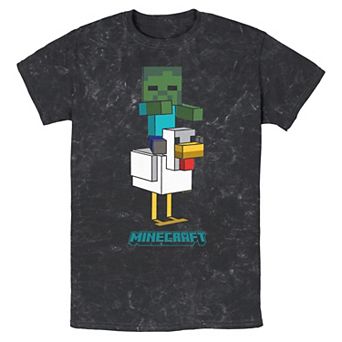Men's Minecraft Zombie Chicken Jockey Graphic Tee