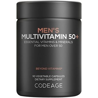 Codeage Men's Multivitamin 50+ Supplement - Essential Vitamins for Men Over 50 Years Old