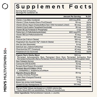 Codeage Men's Multivitamin 50+ Supplement - Essential Vitamins for Men Over 50 Years Old