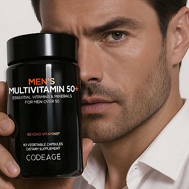Codeage Men's Multivitamin 50+ Supplement - Essential Vitamins for Men Over 50 Years Old