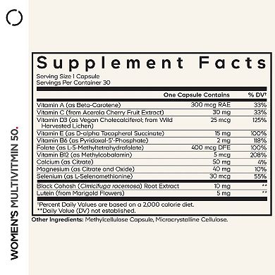 Codeage Women’s Multivitamin 50, Essential Vitamins & Minerals for Women Over 50, 30 ct