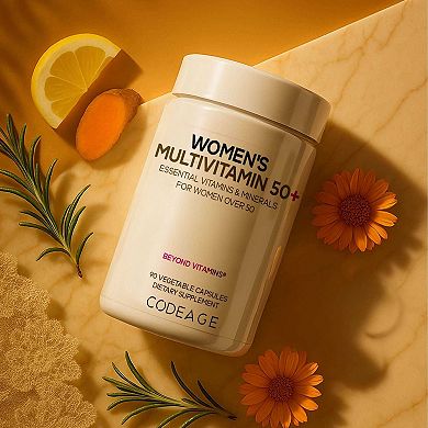 Codeage Women’s Multivitamin 50+, Essential Vitamins, Minerals for Women Over 50, Superfoods, 90 ct
