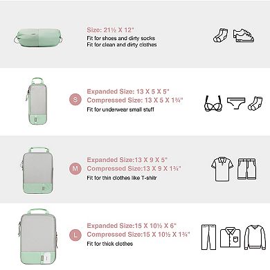 BAGSMART 4-pc. Compression Packing Cube Set