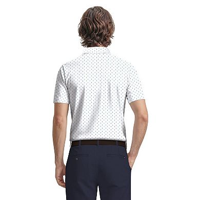 Men's Grand Slam Mini Geo Print Short Sleeve Golf Polo Shirt
