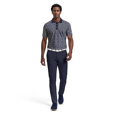 Men's Grand Slam Small Scale Floral Print Short Sleeve Golf Polo Shirt