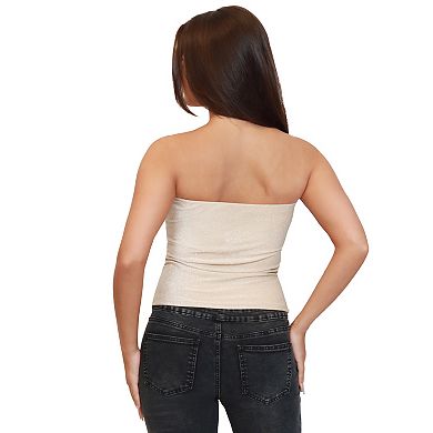 Juniors' madden girl Corset Stitch Scallop Edge Lace Trim Bustier