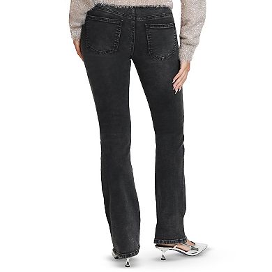 Juniors' Madden Girl Self Grommet Belt Bootcut Jeans