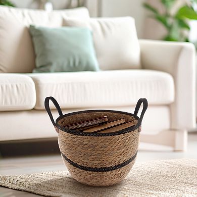 Neatly Round Medium Straw Basket