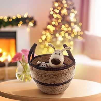 Neatly Round Straw Basket Small