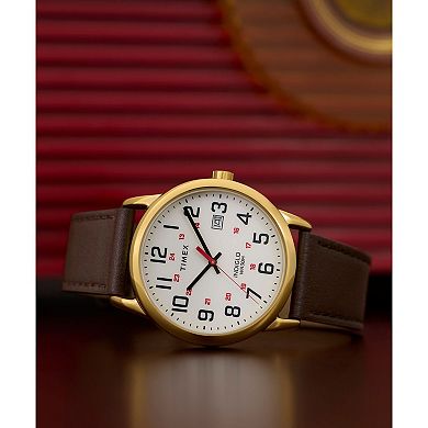 Timex® Easy Reader Men's Leather Strap Watch - TW2Y12