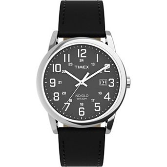 Timex® Easy Reader Men's Leather Strap Watch - TW2Y12